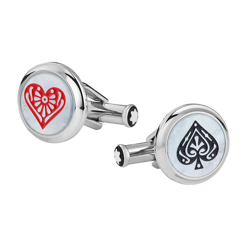 Meisterstuck Tribute to the Book Around the World in 80 Days Spade & Heart Cufflinks - 1